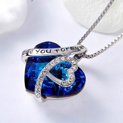     bestMother_sDayGiftOceanHeartPeachHeartandCollarNecklace-1