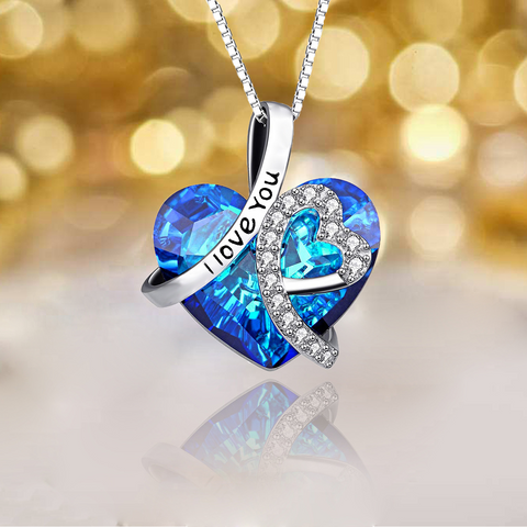       bestMother_sDayGiftOceanHeartPeachHeartandCollarNecklace-2