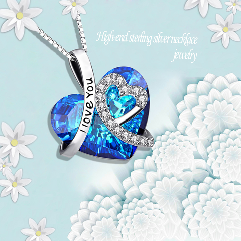     bestMother_sDayGiftOceanHeartPeachHeartandCollarNecklace-3