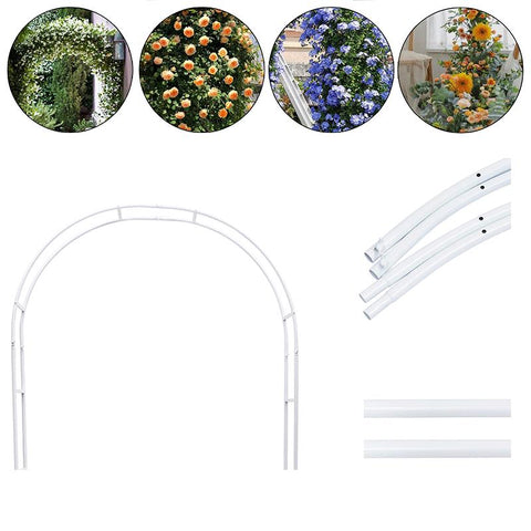 White Wedding Arch Metal Trellis Stand-HA01693-Veeddydropshipping