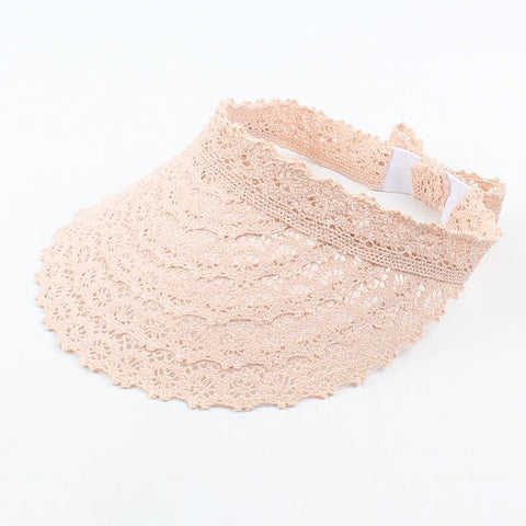 Women Lace Long Brim Baseball Cap-WF01375-Veeddydropshipping