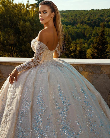 Sweetheart Neck Ball Gown Wedding Dress-WF01571-Veeddydropshipping