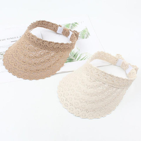 Women Lace Long Brim Baseball Cap-WF01375-Veeddydropshipping