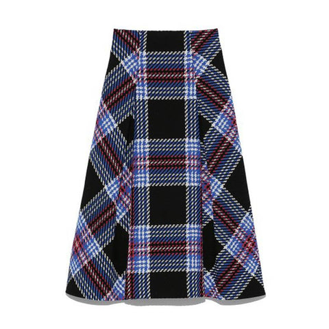Mini Skirt Fashion Plaid Woolen Short Skirts-WF00509-Veeddydropshipping