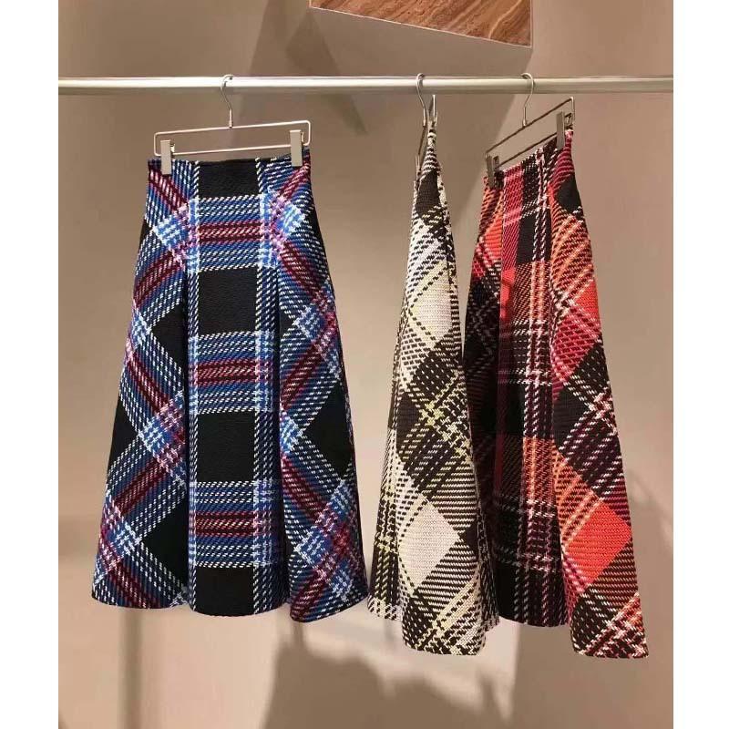 Mini Skirt Fashion Plaid Woolen Short Skirts-WF00509-Veeddydropshipping