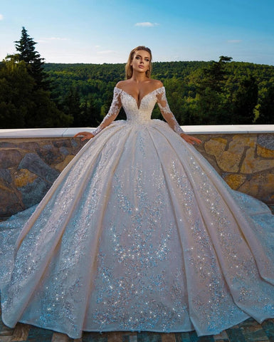 Sweetheart Neck Ball Gown Wedding Dress-WF01571-Veeddydropshipping