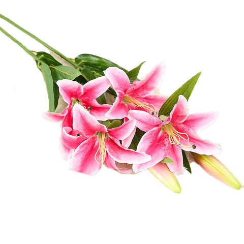 Double Head 3D Printing Lily Artificial Flowers-HA00696-Veeddydropshipping