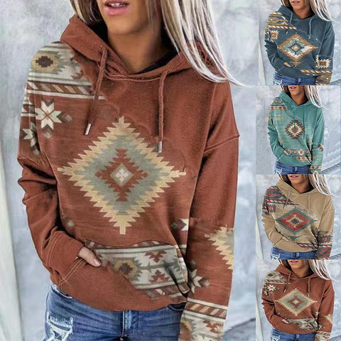 Women Warm Hoodie Splicing Pocket-Veeddydropshipping