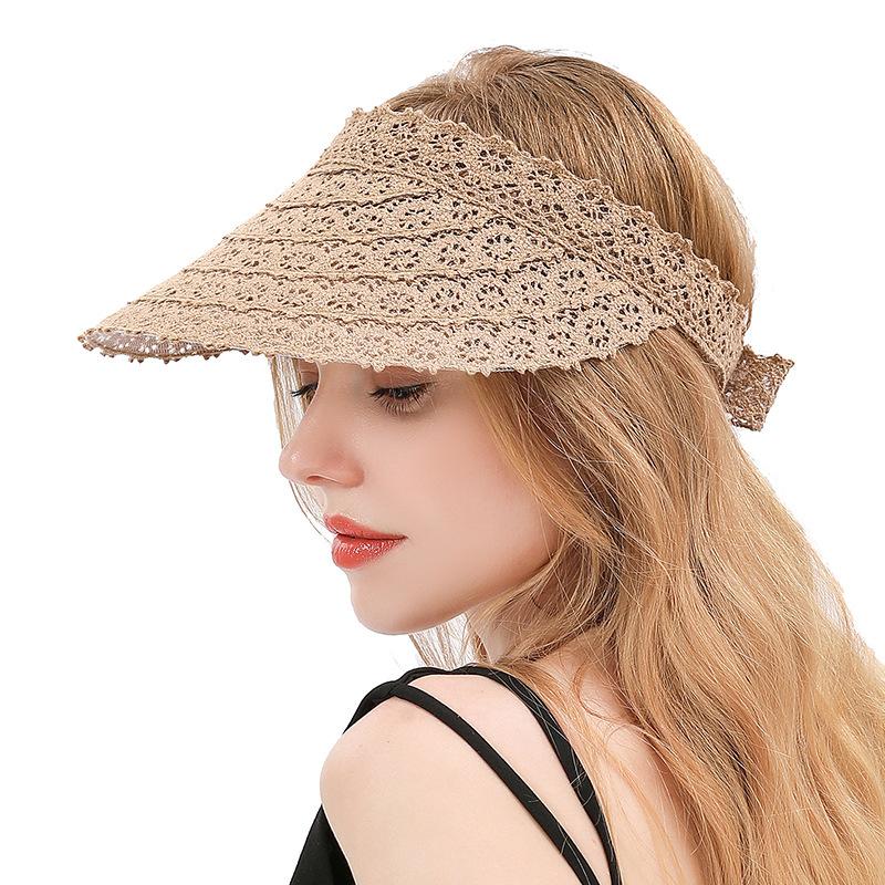 Women Lace Long Brim Baseball Cap-WF01375-Veeddydropshipping