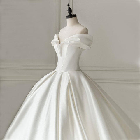 Elegant Sweetheart Neck Lace Wedding Dress-WF01558-Veeddydropshipping