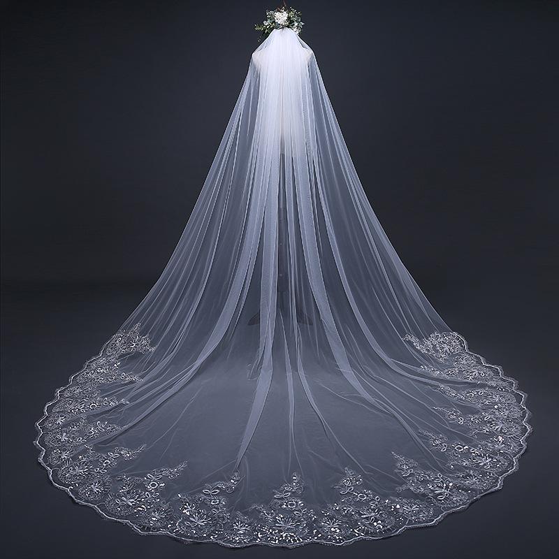 Wedding Veils with Comb Two-Layer Lace-WF01462-Veeddydropshipping