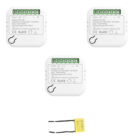 WIFI Light Mini Switch Moudle No Neutral Wire Relay Supports 2 Way-TI01132-Veeddydropshipping