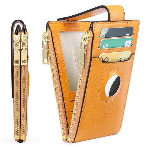 Women Rfid Blocking Anti-theft 13 Card Slots Wallet with Airtag Tracking-BS00217-Veeddydropshipping