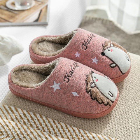 Hedgehog Couple Home Furry Slippers 2021 Autumn Winter-BS01288-Veeddydropshipping