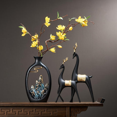 Wealth Vase Office Room Desktop Decoration Vases-HA00300-Veeddydropshipping
