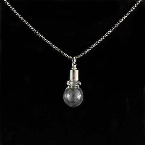 DIY Water Drop Chain Necklace Unisex Crystal Perfume Bottle Blood-JW01283-Veeddydropshipping