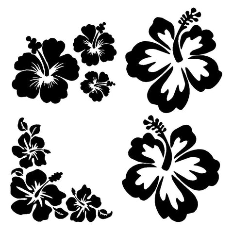Hibiscus Flower Decals Car Sticker Waterproof Car-AM00999-Veeddydropshipping