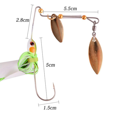 1pcs Spinner Bait 10G 16G 17G Metal Lure Hard Fishing Lure Spinner Lure Spinnerbait -OS00394-Veeddydropshipping
