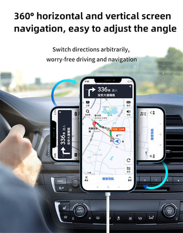 65W Magnetic Car Wireless Chargers Air Vent Phone Holder-PA01112-Veeddydropshipping