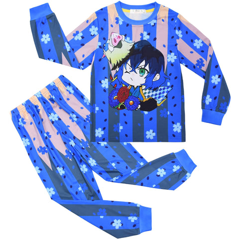 Slayer big children&#39;s home service long-sleeved pajamas two-piece-MF01629-Veeddydropshipping