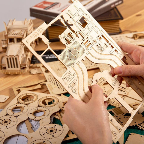 Train Model 3D Wooden Puzzle Toy Assembly Locomotive Model Building-TB01488-Veeddydropshipping