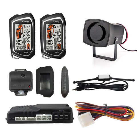 Germany Spy Two Way Car Alarm System Remote Wireless Engine Start Security 2-AM00581-Veeddydropshipping
