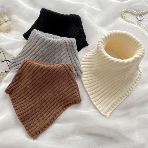 Women Windproof Knitted Fake Collar Scarf Turtleneck-WF01338-Veeddydropshipping