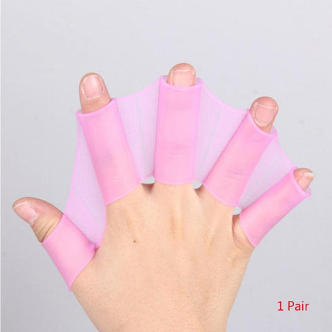 1Pair Unisex Frog Type Silicone Girdles Swimming Hand Fins Finger Webbed Gloves -OS00101-Veeddydropshipping