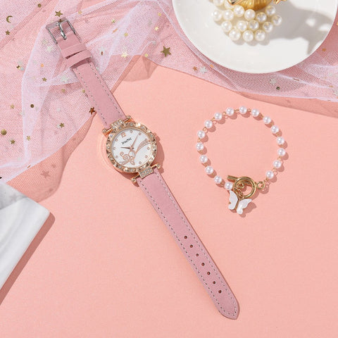 Luxury Ladies Watch Bracelet Set Quartz Wristwatch 2 PCS Set -JW01013-Veeddydropshipping