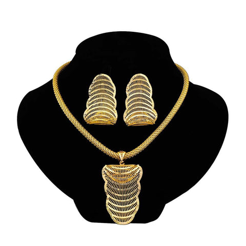 Gold Colour Jewelry Sets Anniversary Accessories Gift -JW00346-Veeddydropshipping