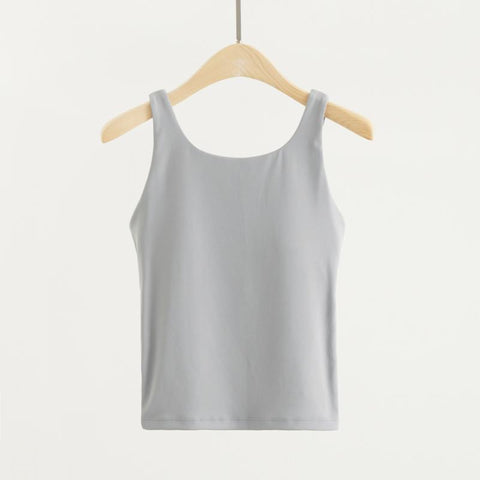 U-neck Backless Yoga Shirts Light Support Gym Clothing Fitness Vest Naked -OS00810-Veeddydropshipping