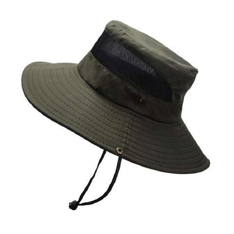Adult Bucket Hat New Summer Mesh Breathable Fisherman  Outdoor Hiking-OS00442-Veeddydropshipping