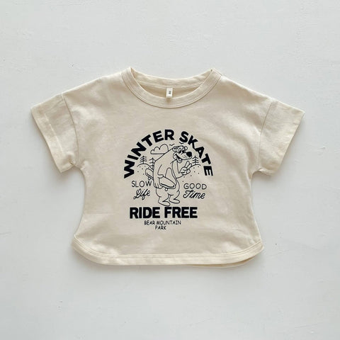 Fashion Kids Summer T-shirts Slub Cotton Toddler Baby Clothes-TB01108-Veeddydropshipping