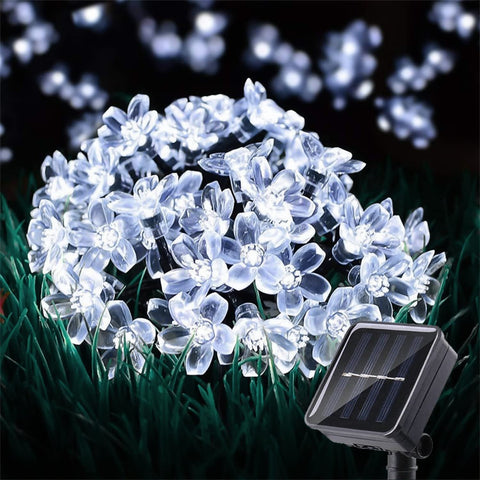 12m 50 Flower Waterproof Solar Led Light Outdoor Christmas-TI00843-Veeddydropshipping