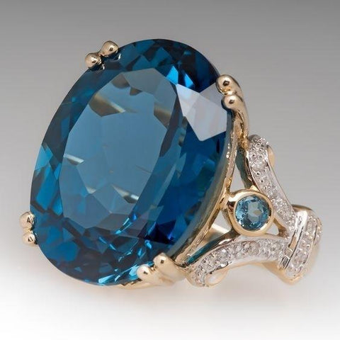 14k Gold Diamond Ring for Women Gemstone -JW00015-Veeddydropshipping