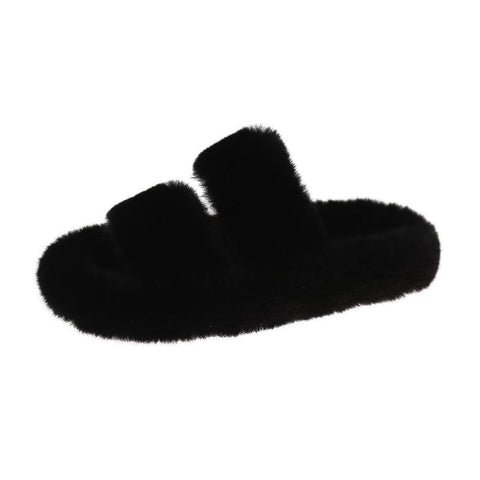 Slippers for Home Fluffy Soft Indoor Slides Thick Flats Heel Non-BS01270-Veeddydropshipping