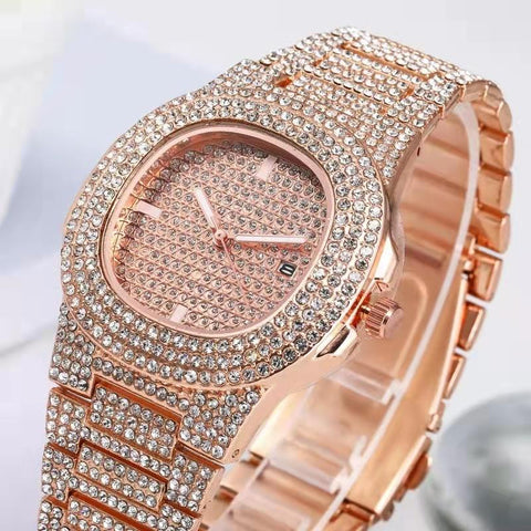 luxury fashion diamond Steel quartz watch Business Sports -JW01071-Veeddydropshipping