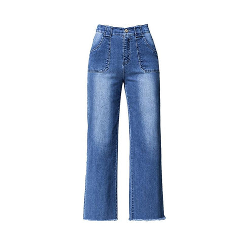 Womens Pants Cotton Linen Solid Elastic Waist-WF00365-Veeddydropshipping