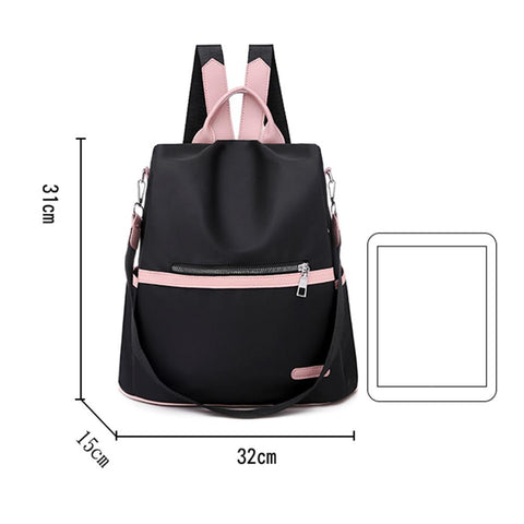 Fashion Women Contrast Color Knapsack Casual Travel Anti-Theft-BS00010-Veeddydropshipping