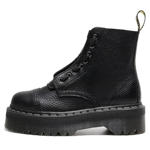 Women Shoes Black Leather Ankle Boots Punk Shoes Thick-BS00915-Veeddydropshipping