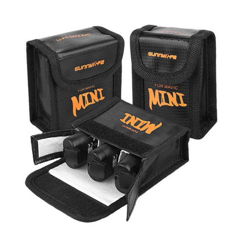 Lipo Battery Case Explosion-Proof Safe Storage Bag for DJI Mavic Mini/Mini 2 Drone -CE00208-Veeddydropshipping