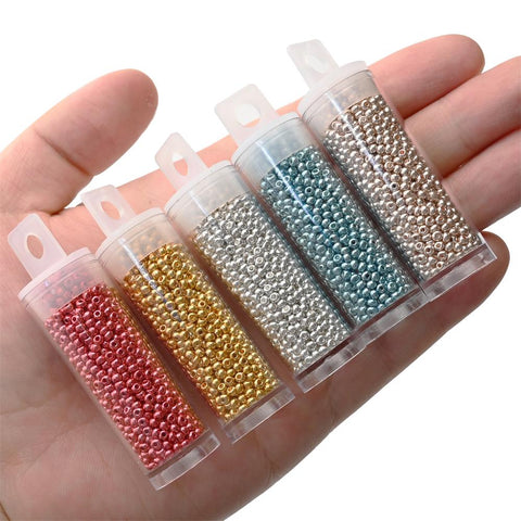 Metallic Seed Beads Japanese Round Glass For DIY Needlework -JW01502-Veeddydropshipping