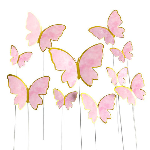 Decorations Romantic Butterflies Cake Toppers-HA00737-Veeddydropshipping