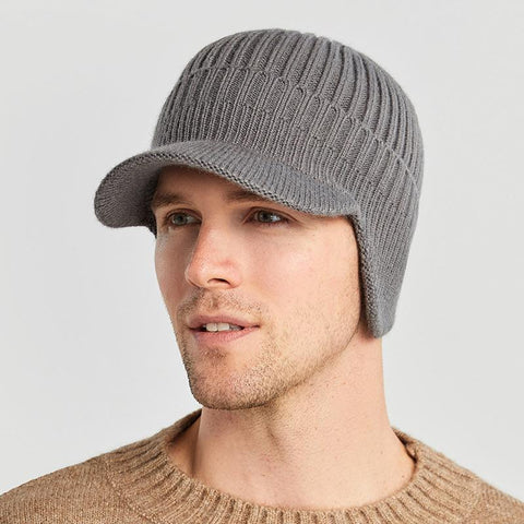 Solid Color Knitted Beanies Hat For Male Warm-MF00961-Veeddydropshipping