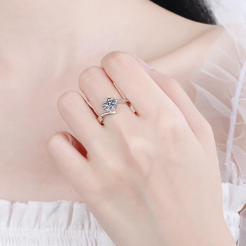 Customized 6CT Moissanite Diamond Bridal Set for Women-JW00007-Veeddydropshipping