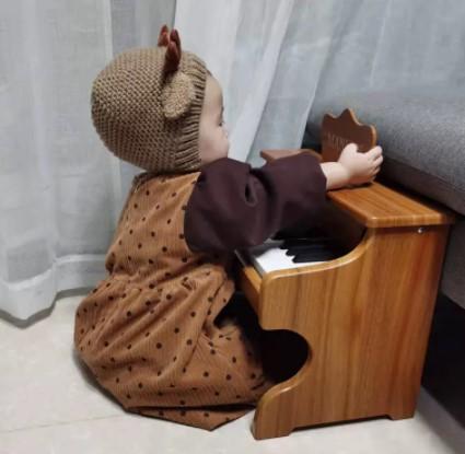 Shining Newborn Photography Props Children&#39;s Piano Toy Wooden-TB00765-Veeddydropshipping