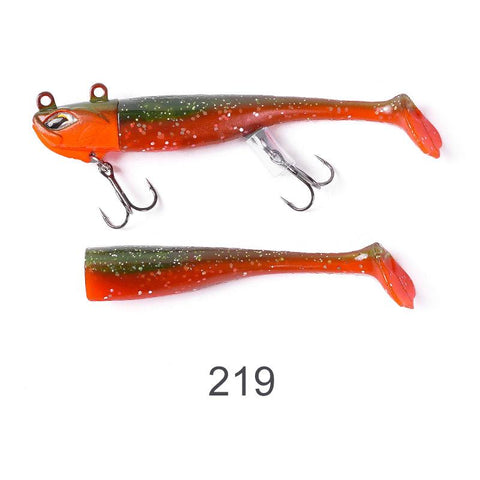 Vibration Jig Head T Tail Soft Lure Shad Set 7.5cm 21g 9cm 28g Jig Head Hook Wobblers -OS00527-Veeddydropshipping