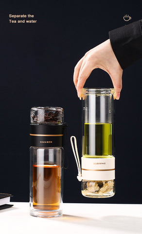 Glass Tea Bottles Infuser Bottle Tea Separation Mug-HA01261-Veeddydropshipping