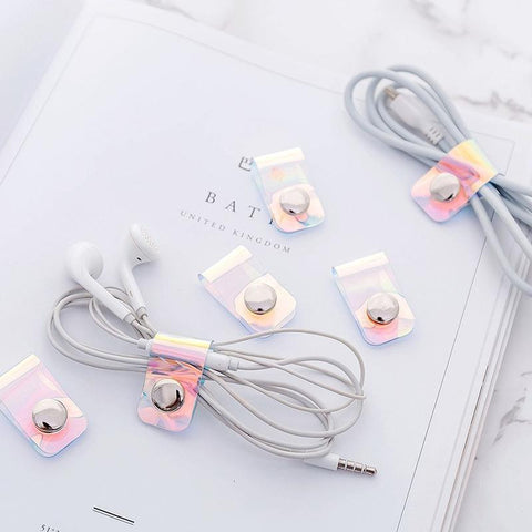 3pcs/lot Fashion PVC Transparent Cable Winder Earphone Cable Organizer Headphone Cable-PA00893-Veeddydropshipping