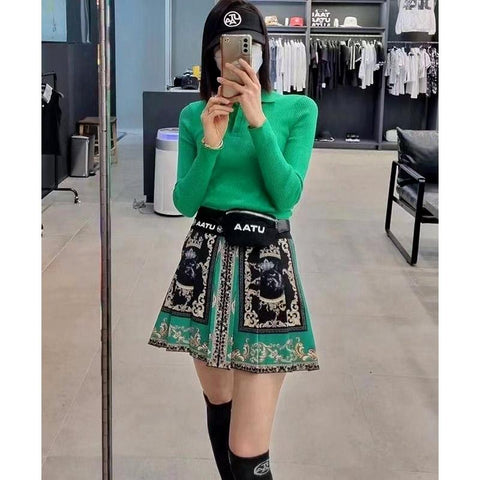 Symbol PK Knit Pullover Casual Knit Sweater for Women Long Sleeve Pullover -OS00767-Veeddydropshipping